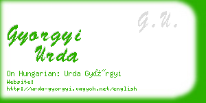 gyorgyi urda business card